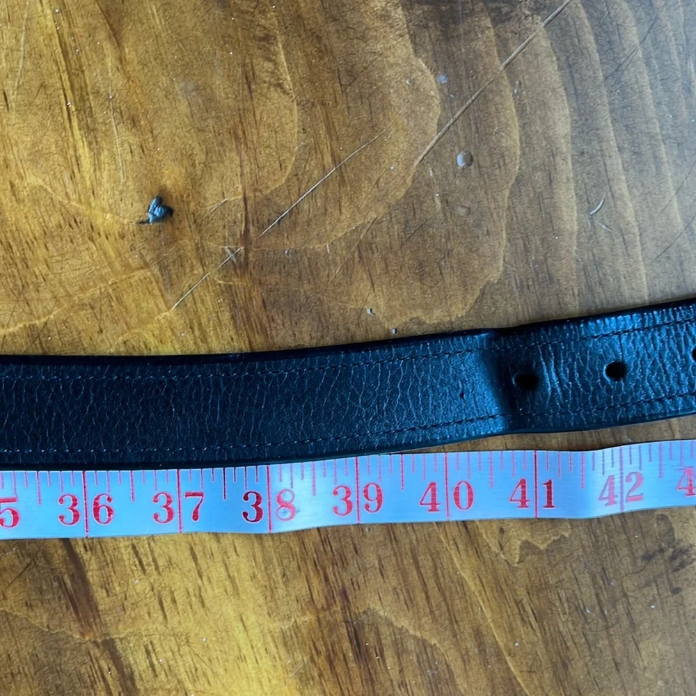 Polo Ralph Lauren Italian Black Leather Belt Sz 42